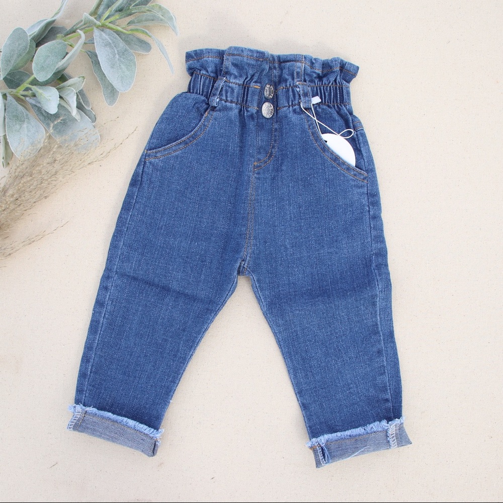 High Rise Paperbag Waist “Mom” Jeans